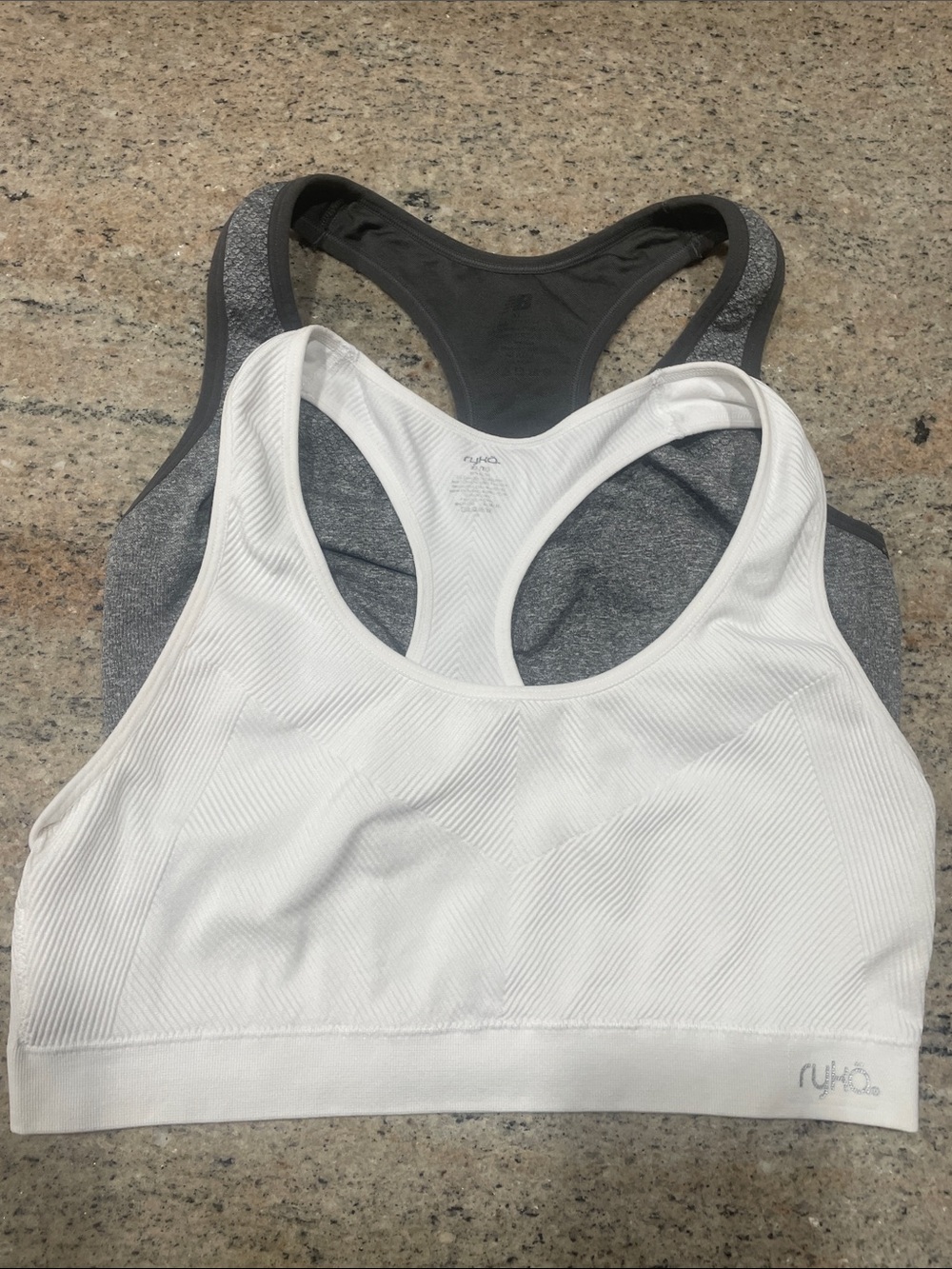 Ryka White Racerback Seamless Sports Bra